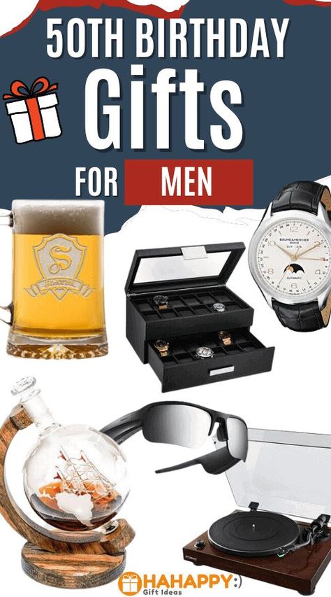 50th Birthday Gift Ideas For A 50-Year-Old Man 50 Year Old Men Birthday Ideas, 50 Year Old Birthday Ideas For Men, Birthday Gift Ideas For Guys, Bday Gifts For Dad, 50th Birthday Gift Ideas, Old Man Birthday, 50th Birthday Men, 50th Birthday Gifts For Men, 50th Birthday Presents