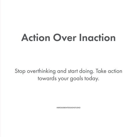 The more time you spend thinking about it, the less time you spend doing it. Too often, we talk about what we want to do, but we spend very little time doing it. Whether you're afraid to take the next step or just plain don't know what step to take, you'll get to your happy place faster by taking action. Thinking about things too long leads to indecision, and that can be crippling. So, what one step are you taking today to reach your goals? #femaleentrepreneur #branding #ontariosmallbu... Less Thinking More Doing, Clear Thinking, Taking Action, Reach Your Goals, Next Step, The Next Step, Take Action, Too Long, Female Entrepreneur