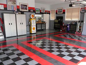 Popular Mechanics - RaceDeck is one of the best garage-floor tile manufacturers on the market, and we've heard nothing but positive feedback about their products and customer service  Read more: The 8 Essentials for Every Garage - How to Get Started - Popular Mechanics  Follow us: @Popular Mechanics on Twitter | popularmechanics on Facebook  Visit http://www.racedeck.com Garage Boden, Man Garage, Garage Tile, Garage Floor Tiles, Cool Garages, Garage Flooring, Ultimate Garage, Mechanic Shop, Garage Remodel