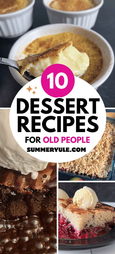 10 Classic Dessert Recipes for Old People Old People Desserts, Old Fashioned Desserts Grandmothers, Dessert Recipes For 2 People, Soft Desserts For Elderly, Old Fashion Desserts, Sugar Free Apple Crisp, Recipe For 2 People, Biscoff Cookie Recipe, Lollipop Recipe