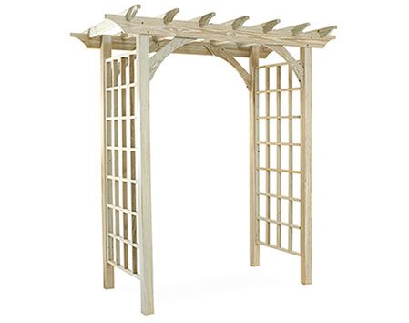 Treated Pine Queen's Arbor Metal Arbor, Wood Arbor, Arbors Trellis, Cedar Garden, Garden Arbor, Gazebo Pergola, Backyard Living, Pergola Plans, Shade Structure