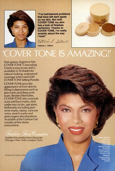 Fashion Fair Cosmetics, 1990's Makeup, Black Archives, Makeup Advertisement, Vintage Campaign, Christian Style, Vintage Makeup Ads, Beauty Ads, African American Beauty