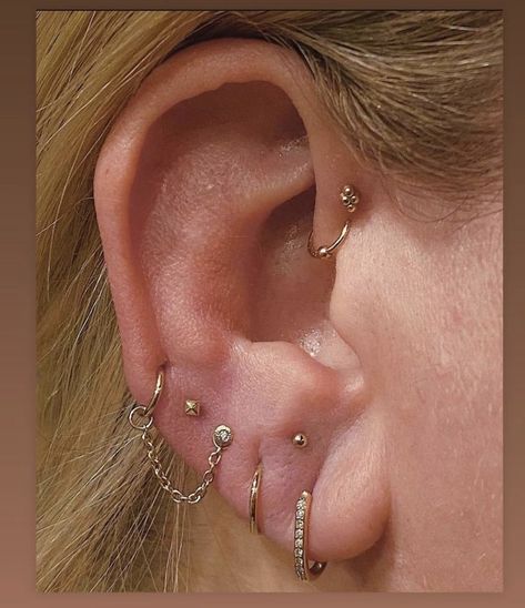 Fourth Piercing, Ear Piercings, Ear Cuff, Piercings, Poppies, Cuff, Chain, On Instagram, Instagram