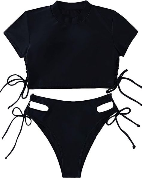 Bathing Suit Patterns, Swimsuits Sporty, Bathing Suit Shorts, Sleeve Swimsuit, Swimsuit With Shorts, Rashguard Swimsuit, Suit Pattern, Rash Guard Women, Black Bathing Suits