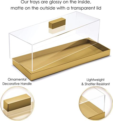 AmazonSmile: Elavain Acrylic Rectangular Cake Stand with Dome | Elegant Gold Serving Trays with Clear Lid | Perfect Cake Cover for Rectangle Cake, Loaf Cake & Dessert Log for Wedding & Kitchen| Shatter Resistant : Home & Kitchen Cake Stand With Lid, Square Cake Stand, Gold Serving Tray, Cake Stand Wedding, Rectangular Cake, Clear Cake, Cake Loaf, Gold Cake Stand, Rectangle Cake