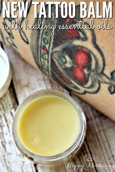 Did you recently get a new tattoo, and you want the best DIY tattoo cream recipe? Our Healing Homemade Tattoo Balm uses natural ingredients to help your ink heal. Tattoo Salve Recipe, Diy Tattoo Healing Balm, Diy Tattoo Cream, Diy Tattoo Salve, Diy Tattoo Balm Recipe, Essential Oils For Tattoo Healing, Tattoo Balm Recipe, Diy Tattoo Balm, Healing Balm Recipe