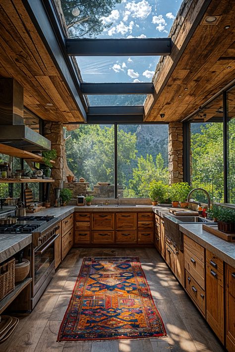 Culinary Retreat Cowboy House, Colorado Kitchen, School Kitchen, Forest School, Kitchen Window, Cozy Cabin, Dreams Come True, Kitchen In, In The Mountains