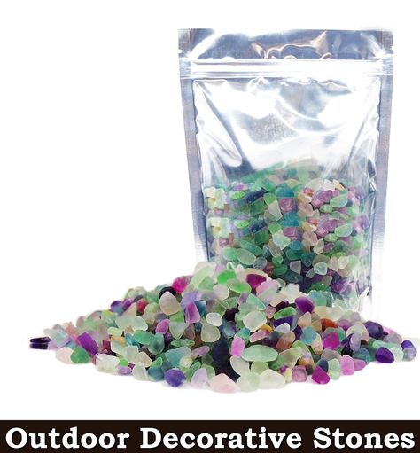 RIFNY Colorful Fluorite Crystals Decorative Rocks - 0.3" Fish Tank Decorations Stones for Vase Filler,Aquarium Gravel,Succule Decorative Rocks, Aquarium Gravel, Fluorite Crystals, Decorative Stones, Betta Tank, 3 Fish, Rock Decor, Fish Tank Decorations, Vase Fillers