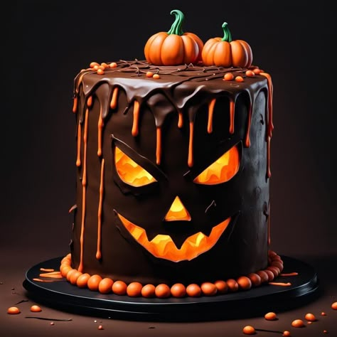 Halloween Cupcake Recipes, Cupcake Recipes Uk, Halloween Cake Design, Halloween Themed Snacks, Scary Cakes, Postres Halloween, Halloween Birthday Cakes, Halloween Cake Decorating, Vanilla Birthday Cake