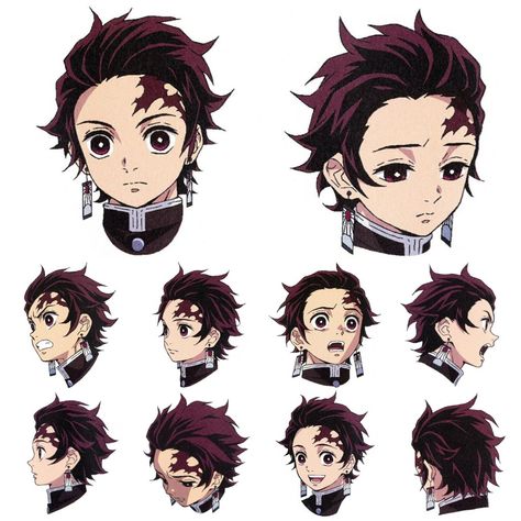 Tanjiro Kamado Reference, Tanjiro Reference Sheet, Tanjiro Character Sheet, Demon Slayer Reference Sheet, Tanjiro Character Design, Tanjiro Full Body Png, Tanjiro First Design, Kny Reference Sheet, Demon Slayer Characters Full Body Png