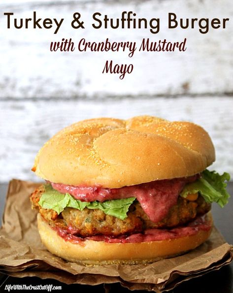 Thanksgiving Turkey Burger, Friendsgiving 2023, Meatloaf Side Dishes, Stovetop Stuffing, Stove Top Stuffing Recipes, Cranberry Mustard, Stove Top Stuffing, Turkey Cranberry, Blackstone Recipes