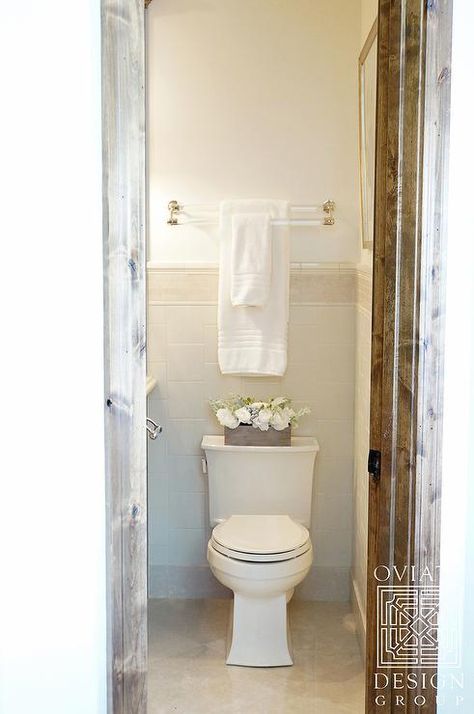 Brass and Lucite Double Towel Holder Over Toilet - Cottage - Bathroom Towel Bar Placement In Bathroom, Towel Bar Above Toilet, Bathroom Towel Bar Placement, Towel Bar Over Toilet, Towel Rack Above Toilet, Towel Bar Placement, Bar Design Ideas, Above Toilet, Wall Towel Racks