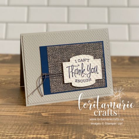 In Good Taste Thank You Cards Masculine Thank You Cards Handmade, Thank U Cards, Couple Cards, Thankful For Friends, Man Cards, Cards Masculine, Guy Cards, Masculine Birthday Cards, Stampin Up Card