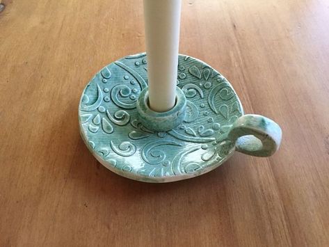 Beachy Candle Holders, Polymer Clay Candle Holder, Clay Candle Holders Diy, Creative Candle Holders, Polymer Clay Candle, Clay Candle Holders, Pottery Candle Holder, Bored Board, Clay Candle