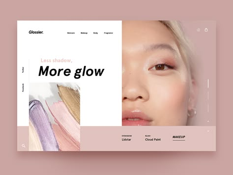 Makeup Branding Design, Glossier Branding, Design De Configuration, Makeup Website, Ui Ux 디자인, Logos Retro, Fashion Minimal, Design Cv, Website Ideas