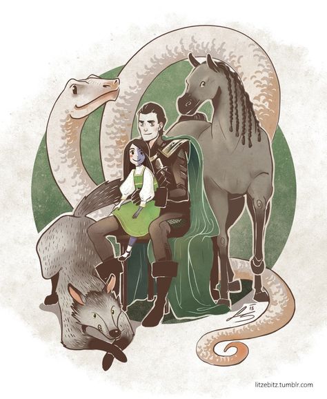 Loki's Children, Loki Mythology, Loki Fan Art, Loki Son, Loki God Of Mischief, Thor X Loki, Arte Nerd, Loki Art, Loki Fanart