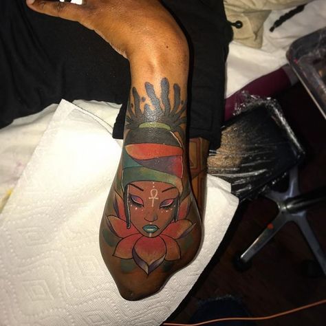 Dark Skin Tattoos | Dark Skin Body Art | Tattoo Ideas and Inspiration | coverup_kingart Afrocentric Tattoos, Afro Tattoo, Black People Tattoos, Dark Skin Tattoo, Africa Tattoos, African Tattoo, Queen Tattoo, Black Girls With Tattoos, Bad Tattoos