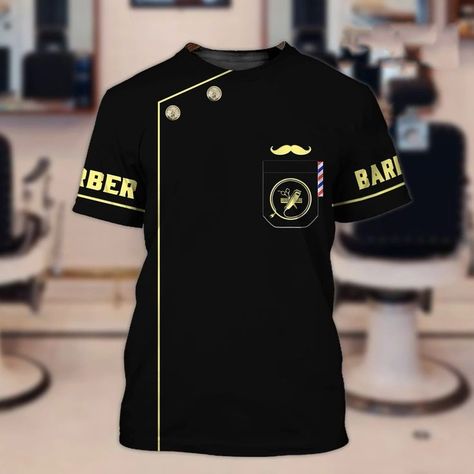 Men's popular t-shirt Barber Clothing, Male Tshirt, Barber Man, Oversize Casual, Loose Outfit, Short Sleeve Pullover, 3d T Shirts, Cool Tees, Barber Shop