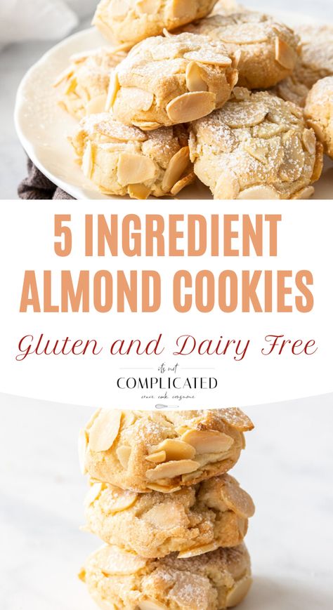 Almond Paste Cookies, Gluten Free Almond Cookies, Glutenfri Baking, Gluten Free Biscuits, Cookie Bar Recipes, Almond Cookies, Gluten Free Cakes, Easy Cookie Recipes, Gluten Free Cookies