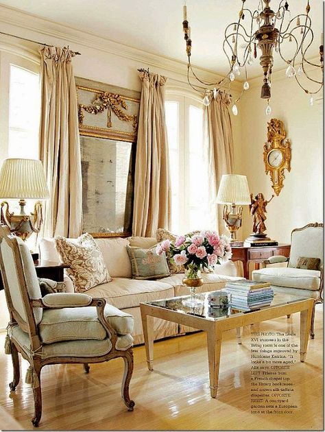 Eye For Design: Decorate Neutral Interiors With A Delicate Touch Of Color Country Living Room Design, French Living Rooms, French Country Living, French Living, French Country Living Room, Country Living Room, Interior Modern, French Interior, French Decor