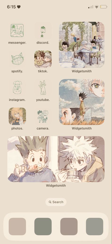 Hxh Ios 16 Wallpaper, Hxh Phone Layout, Hunter X Hunter Phone Theme, Hxh Themed Phone, Hxh Homescreen Layout, Studio Ghibli Ipad Theme, Killua X Gon Wallpaper, Hxh Homescreen, Hxh Wallpaper Killua