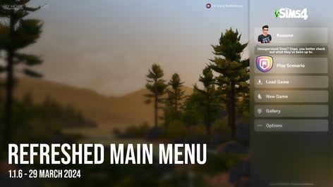 Sims Main Menu Override, Sims4 Main Menu Override, Main Menu Override Sims 4, Sims 4 Main Menu Override, Main Menu, New Backgrounds, Maxis Match, Sims 4 Mods, News Games