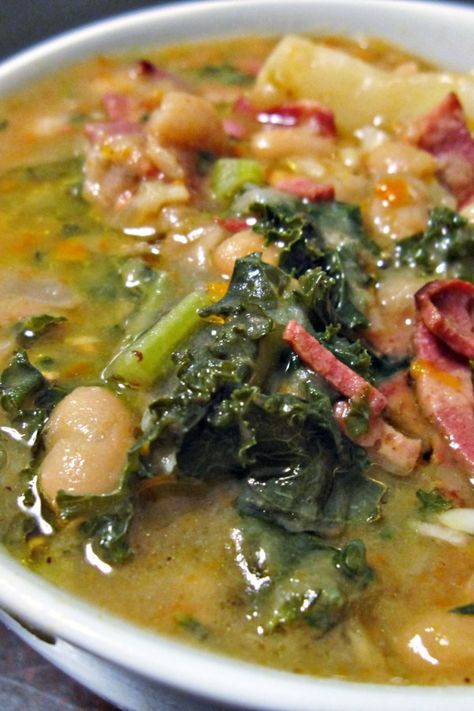 Caldo Gallego | "Just the thing for a snowy cold day. Yummy and easy." #souprecipes #soupinspiration #soup #stew #chili #soupideas Caldo Soup, Cuban Soup, Cuban Soup Recipes, Easy Spanish Soup Recipes, Caldo Gallego Recipe Spain, Caldo Gallego Recipe Cuban, Ajiaco Soup, Caldo Gallego Recipe, Cuban Ajiaco Soup