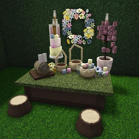 Bloxburg Cake, Bloxburg Empty Space Ideas, Bloxburg Custom, Table Wreath, Bloxburg Hacks, Building Challenge, Cake Custom, Bloxburg Builds, Tiny House Layout