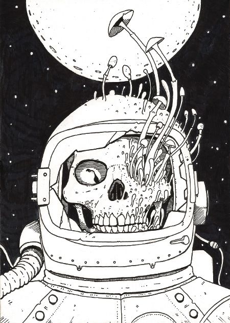 Astronaut Drawing, Drawing Hands, Astronaut Art, Skeleton Art, A Skull, Trippy Art, Skull Art, Space Art, Dark Art