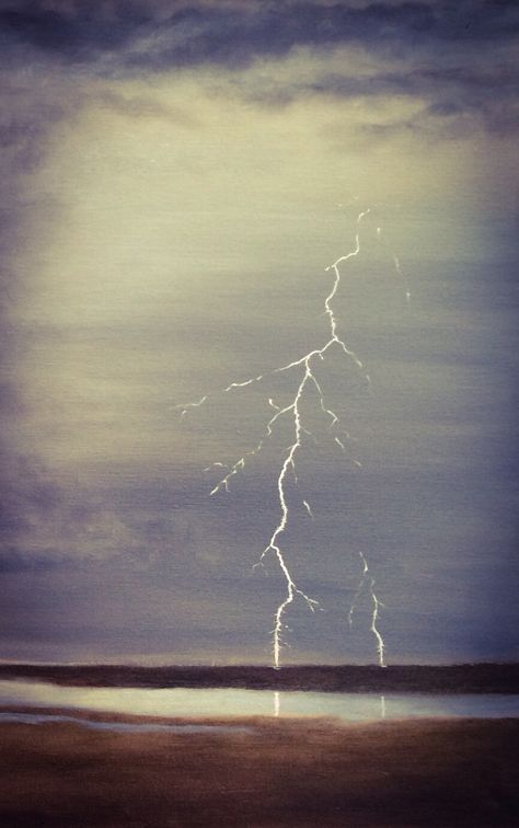 Easy Lightning Painting, Lightning Watercolor Painting, Painting Of Lightning, Acrylic Painting Ideas Lightning, Lightning Canvas Painting, Thunderstorm Watercolor, Lightning Painting, Cityscape Drawing, Paint Inspo