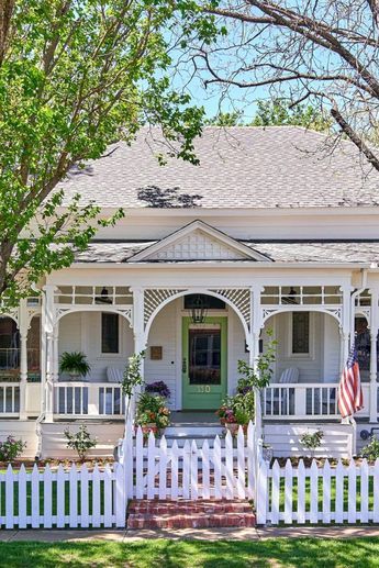 English Cottage With Front Porch, Quaint Home Exterior, Updated Cottage Style, Cottage Home Renovation, Exterior Cottage House Colors, Types Of Cottages, 1920s Cottage Exterior, Country Cottage Porch Ideas, Small Quaint Homes