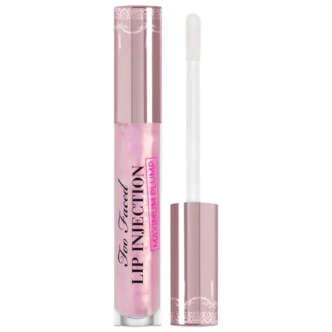 Lip Injection Maximum Plump Extra Strength Lip Plumper - Too Faced | Sephora Lip Blending, Too Faced Lip Injection, Lip Injection Extreme, Lip Plumping, Bottom Lip, Lip Injections, Plumping Lip Gloss, Too Faced Makeup, Lip Brush