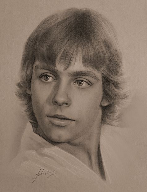 Mark Hamill as Luke Skywalker 1977 Star Wars. Portrait Drawings with a few Celebrities. By krzysztof20d. Star Wars 1977, Star Wars Drawings, Celebrity Drawings, Mark Hamill, Star Wars Artwork, Star Wars Fan Art, Star Wars Pictures, Star Wars Episodes, Pencil Portrait