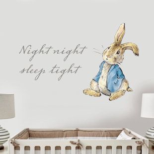 Night Night Sleep Tight, Rabbit Sitting, Peter Rabbit Nursery, Doodle Bug, Rabbit Wall Art, Rabbit Nursery, Football Wall Art, Kid Bedroom, Entertainment Wall