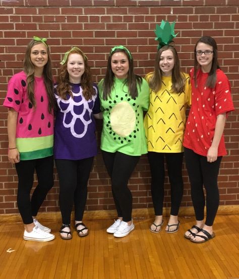 Fruit Costume Halloween Fruit Costumes, Fruit Group Costume, Fruit Costume Women, Fruit Costumes For Kids, Fruit Costume Diy, Diy Fruit Costume, Fruit Halloween Costumes, Watermelon Costume, Spirit Halloween Costumes