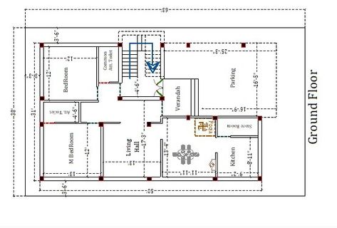 40x60 House Plan East Facing, 40x60 House Plan, 40×60 House Plans, 40x60 House Plans, 2 Story House Design, Duplex Floor Plans, 5 Bedroom House Plans, 2bhk House Plan, Floor Planner