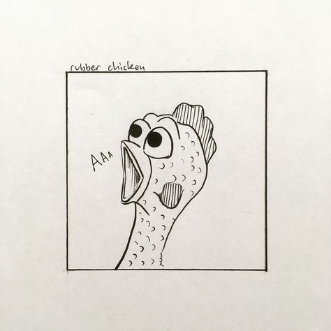 day 5—agony of the rubber chicken  ##inktober #inktober2018 #chicken #rubberchicken Rubber Chicken Drawing, Rubber Chicken Tattoo, Chicken Doodles, Confirmation Retreat, Drum Drawing, Chicken Drums, Chicken Tattoo, Chicken Poster, Chicken Drawing