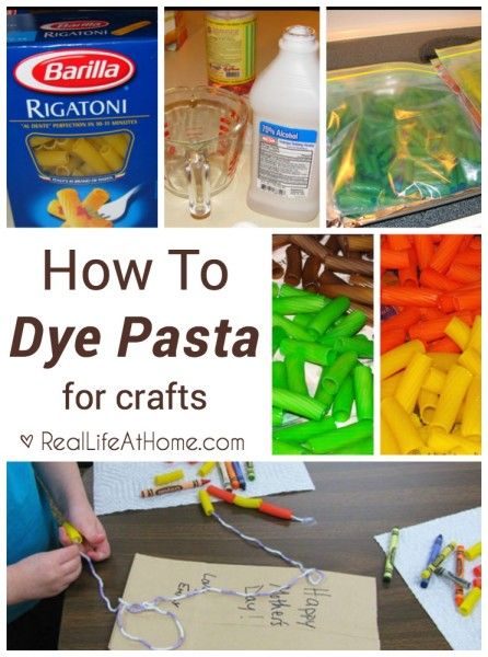 how to dye pasta for crafts - easy and inexpensive. This makes the pasta such vibrant colors! Dye Pasta For Crafts, Dye Pasta, Pasta Crafts, Arts And Crafts For Teens, Arts And Crafts House, Easy Arts And Crafts, Petite Section, Crafts Easy, Crafts For Boys