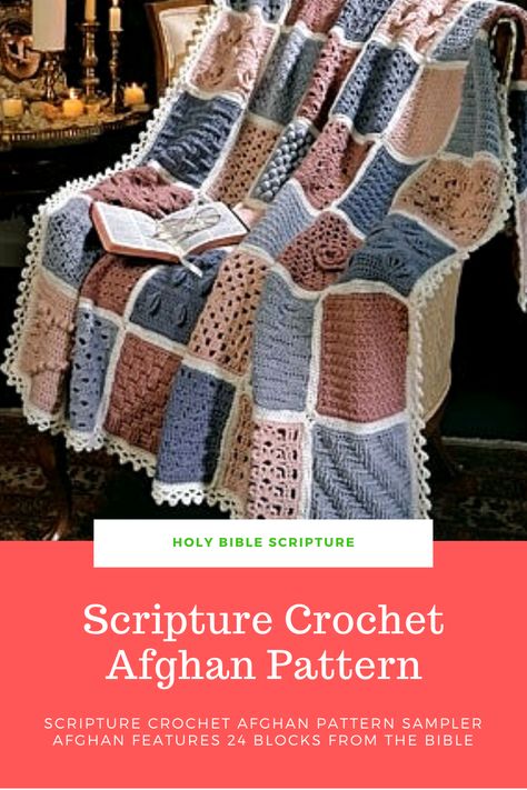 Crocheted Sampler Blanket Patterns, Crochet Sermon Blanket, Cross Afghan Crochet Pattern, Crochet Block Afghan, Block Afghan Crochet Pattern, Sampler Afghan Crochet Pattern, Bible Crochet Patterns, Crochet Sampler Blanket Pattern Free, Bible Crochet