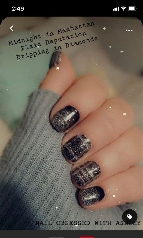 Color Street Plaid Reputation, Grey Nail, Grey Nail Designs, Nail Color Combos, Sassy Nails, Plaid Nails, Gray Nails, Toe Nail Designs, Fall Nail Colors