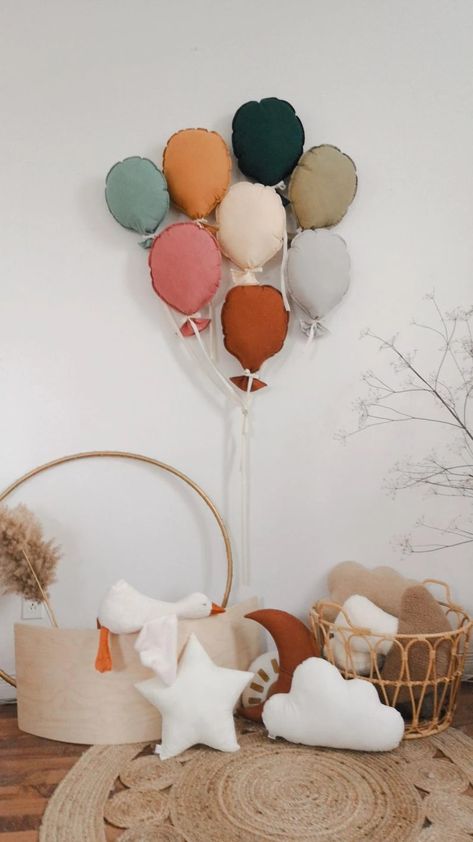 Custom Wall Hanging Balloon Decor Nursery Decor Boy Birthday Balloon Baby Mobile Boho Home Decor Gender Neutral Baby Shower Decor - Etsy Canada Minimal Birthday Decor, Nursery Balloon, Neutral Baby Shower Decor, Balloon Wall Decor, Boho Baby Boy, Hanging Balloons, Baby Playroom, Playroom Wall Decor, Baby Room Inspiration