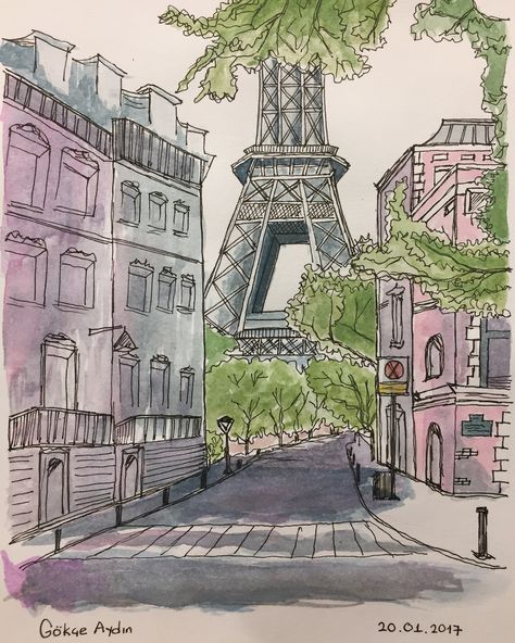 Paris Paris Cartoon Drawing, Paris Sketch Pencil, Paris Aesthetic Drawing, Paris Drawings, Asthetic Stationery, Paris Drawing, France Landscape, Paris Graphic, Chinese Tiger