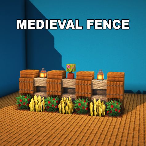 Minecraft Medieval Fence ✅ Follow for OP Minecraft Builds 📢 Share with your Friends 💬 Rate this Build 1-10 🔖Tags �🔖 #minecraft #minecraftbuilds #minecrafters #minecraftpe #minecraftmemes #mınecraftideas #minecraftbuild #minecraftbuilding #minecraftbuilding #minecrafttutorial #minecraftonly #mcpe #minecraftpc #minecraftcreations #minecraftdaily #minecraftdesign #minecraftjava #minecrafts #minecraftyoutuber #gaming Minecraft Farm Fence Ideas, Minecraft Fence Ideas Wood, Minecraft Exterior Design Ideas, Medieval Fence Minecraft, Minecraft Medieval Decorations, Minecraft Fence Designs, Minecraft Fence Ideas, Minecraft Exterior, Minecraft Aesthetic