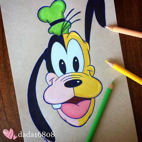 Disney - Dingo et Pluto #cutedrawing #cute #drawing #stitch Disney Character Drawings, Disney Drawings Sketches, Cute Disney Drawings, Disney Art Drawings, Disney Sketches, Doodle Illustration, Pinturas Disney, Art Drawings For Kids, Love Drawings