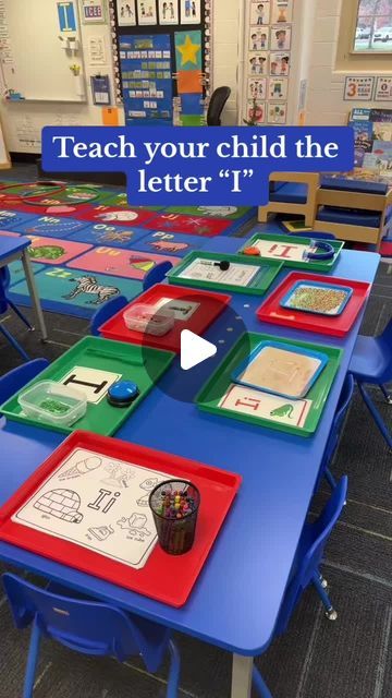 Preschool Vibes on Instagram: "Explore the engaging world of multisensory learning at our letter I table! At this station, students dive into a variety of hands-on activities designed to reinforce their understanding of the letter I. Starting with a coloring page, they progress to using magnetic bingo chips to trace the letter's shape, which they can magically clear with a magnetic wand. I teach that the letter I, consisting of one big line and two little lines, is a vowel with two sounds—I as in igloo and I as in ice, where vowels can say their own names. For fine motor skills enhancement, students decorate the letter I using seasonal erasers, reinforcing the letter sound with each placement: 'I says I.' They engage in a letter recognition activity by circling all I's in a specially chose Magic Letters Activity, Circle Shape Activities For Preschool, Letter I Activities, Letter M Activities, Preschool Vibes, Letter Table, Multisensory Learning, Multi Sensory Learning, Bingo Chips