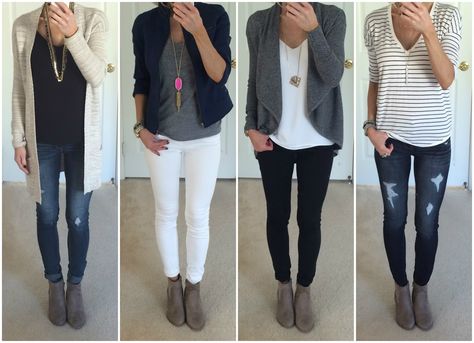 Outfits on the Daily 1/29/16 | On the Daily EXPRESS Gray Booties Outfit, Gray Ankle Boots Outfit, Grey Booties Outfit, Grey Ankle Boots Outfit, Grey Boots Outfit, Jeans Tshirt, Boot Outfits, Gray Boots, Boots Outfit Ankle