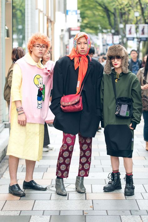 Japan Fashion Street, Tokyo Fashion Week, Top Street Style, New Street Style, Tokyo Street Style, Queer Fashion, Street Style Edgy, Asian Street Style, La Fashion Week