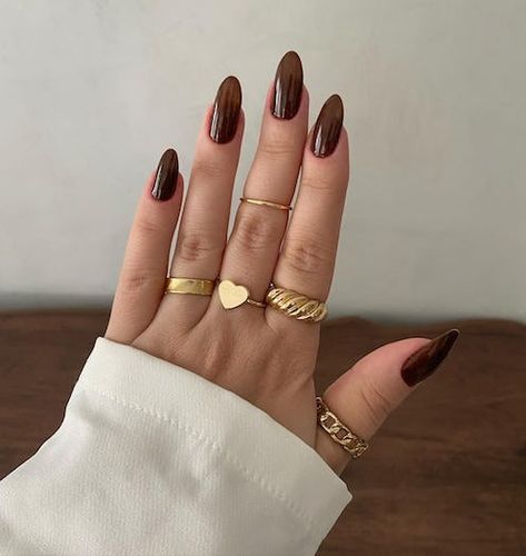 Brown Nails Summer, Brown French, Brown Nail Polish, Brown Nail, Brown Nails Design, Celebrity Nails, Subtle Nails, Smink Inspiration, Makijaż Smokey Eye