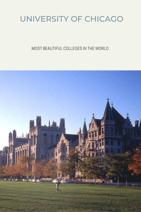 Most beautiful universities in the world University Of Chicago Campus, University Of Chicago Aesthetic, Beautiful Universities, Chicago Aesthetic, Us Universities, Chicago University, Western University, University Of Chicago, Dream College