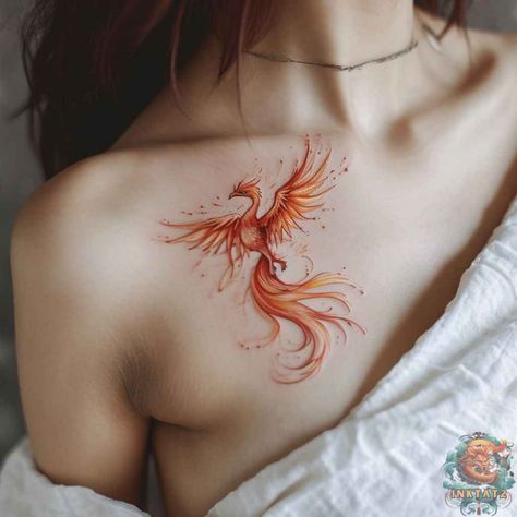 Phoenix Shoulder Tattoo, Watercolor Phoenix Tattoo, Phoenix Feather Tattoos, Infinity Sign Tattoo, Tato Phoenix, Japanese Phoenix Tattoo, Rising Phoenix Tattoo, Phoenix Tattoo Feminine, Small Phoenix Tattoos